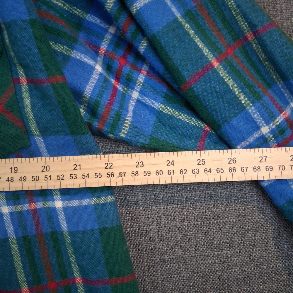 Greatland Sportswear Mens Green Blue Plaid Western Pearl Snap Acrylic Shirt XL - Picture 4 of 6